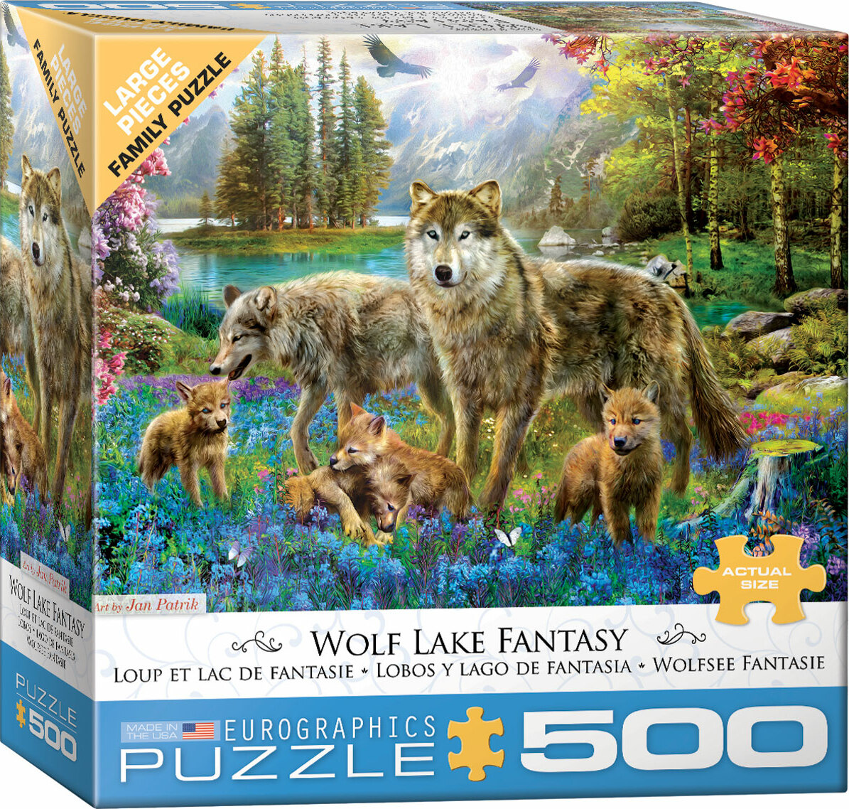 Wolf Lake Fantasy by Jan Patrik 500-Piece Puzzle