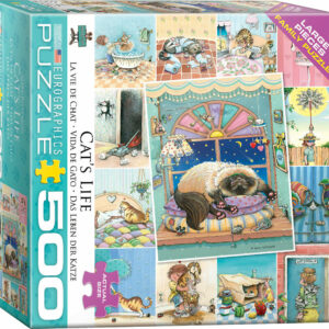 Cat's Life by Gary Patterson 500-Piece Puzzle