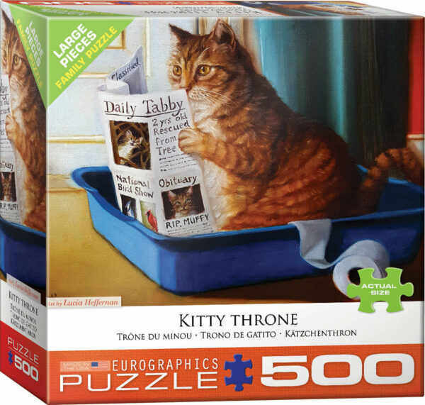 Kitty Throne by Lucia Heffernan 500-Piece Puzzle