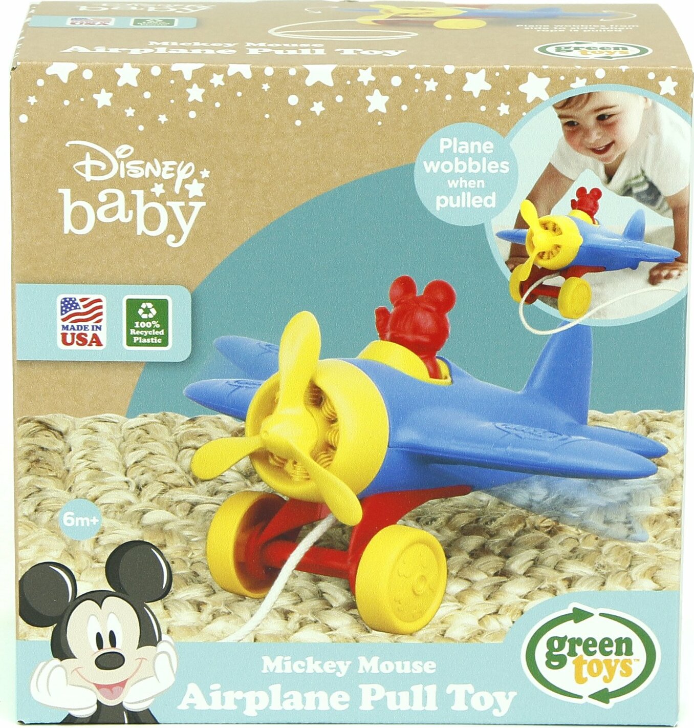 Mickey Mouse Airplane Pull Toy