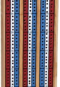 Triple-Track Color Cribbag Board