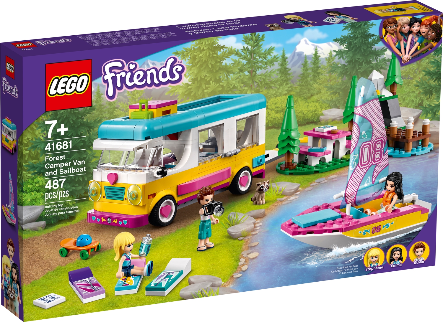 LEGO® Friends: Forest Camper Van and Sailboat