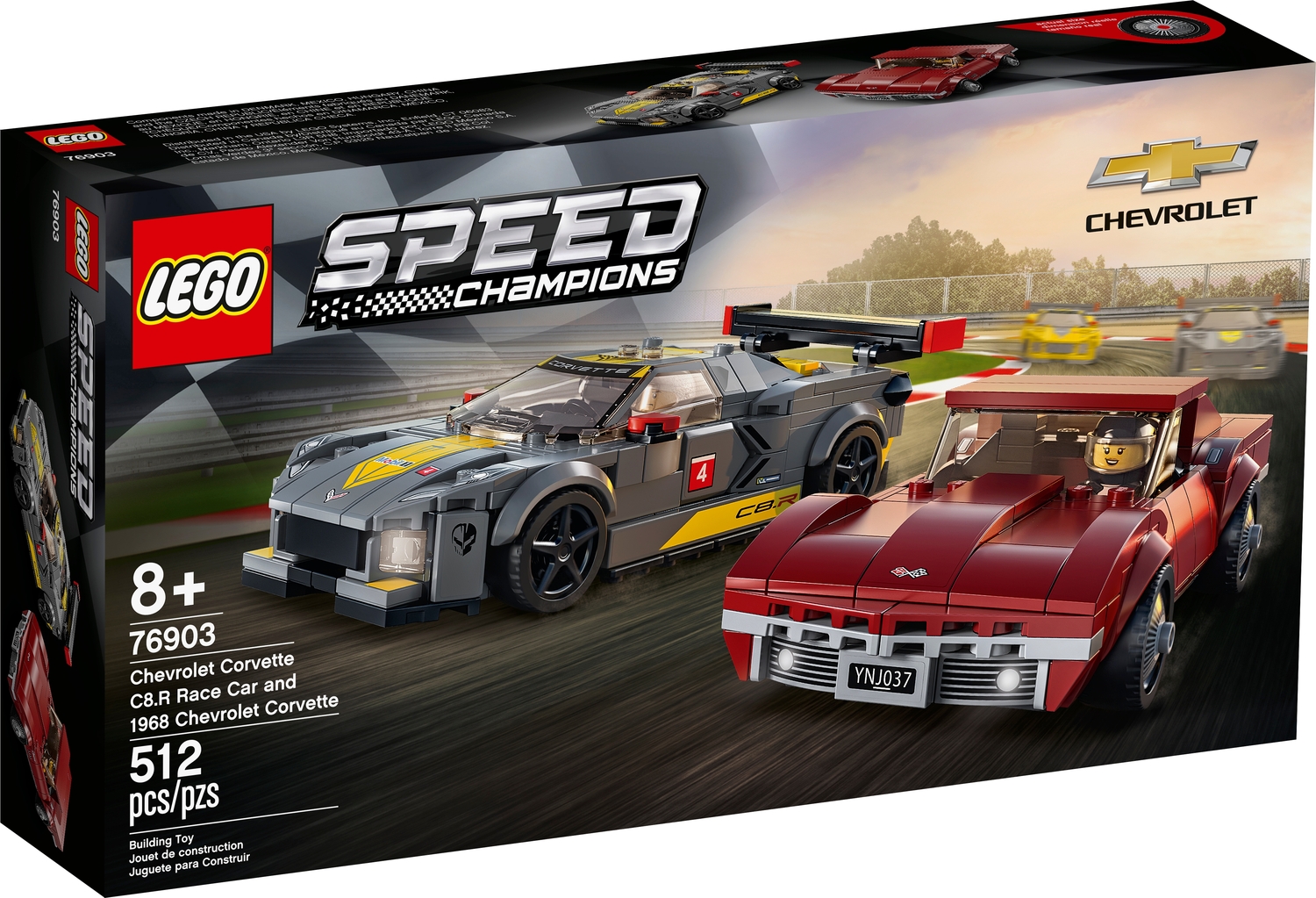 LEGO® Speed Champions: Chevrolet Corvette C8.R Race Car and 1968 Chevrolet Corvette