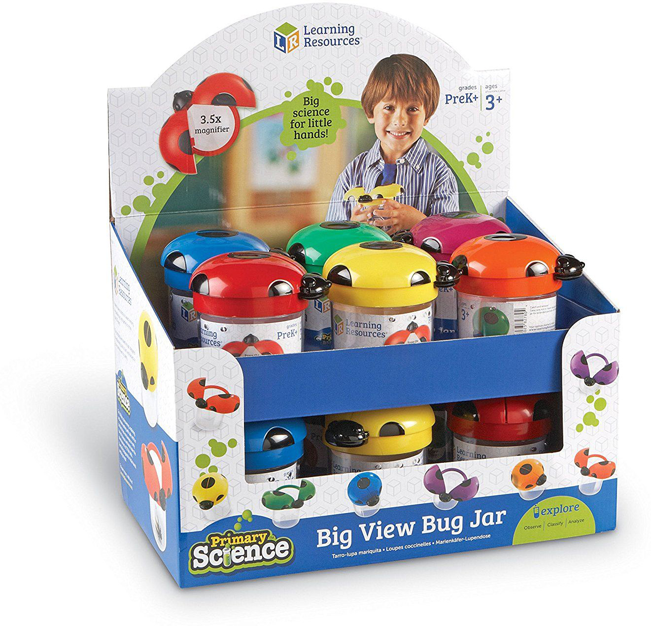 Primary ScienceĀ® Big View Bug Jars Set of 12