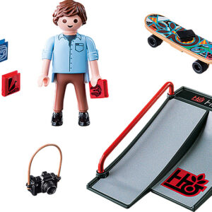 Skateboarder with Ramp