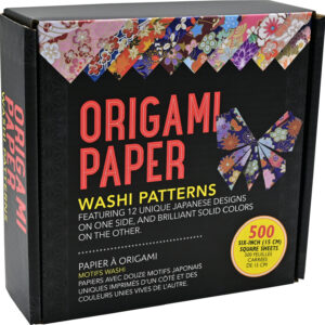 Origami Paper Washi Patterns (12 Designs, 500 Sheets)