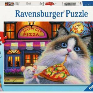 Happy Cat Pizza 35 Pc Puzzle