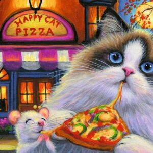 Happy Cat Pizza 35 Pc Puzzle