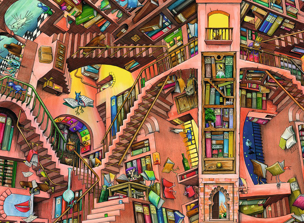 The Ludicrous Library (500 pc Puzzle)