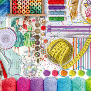 Needlework Station (300 pc Large Format Puzzle)