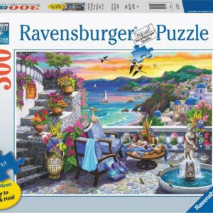 Santorini Sunset (300 pc Large Format Puzzle)