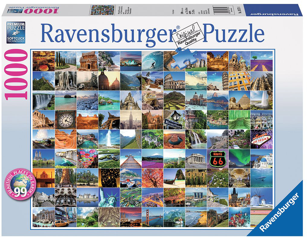 99 Beautiful Places on Earth (1000 pc Puzzle)