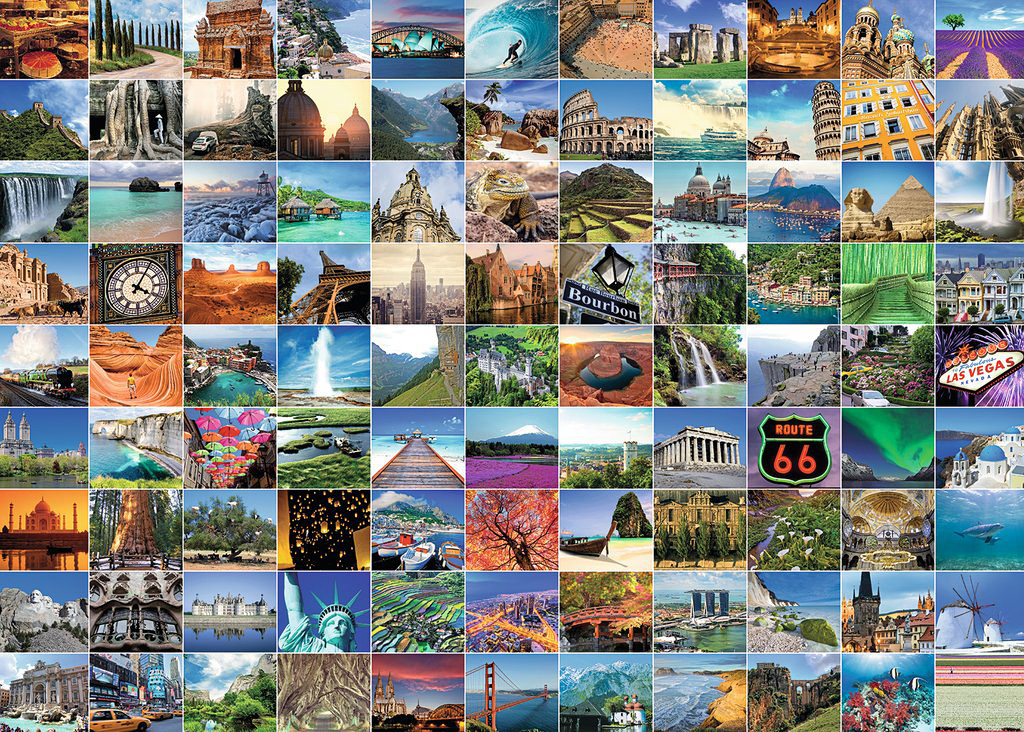 99 Beautiful Places on Earth (1000 pc Puzzle)
