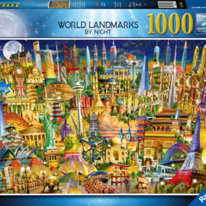 World Landmarks At Night (1000 pc Puzzle)