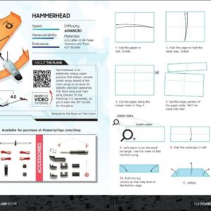 POWERUP Paper Airplane Book