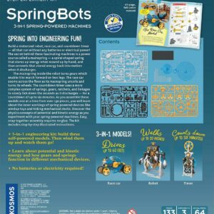 Springbots: 3-in-1 Spring-powered Machines
