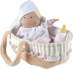 Grace - Baby Soft Doll With Carry Cot And Blanket