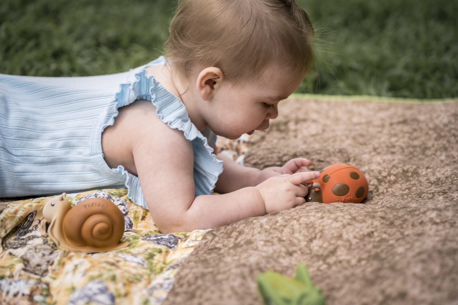 Ladybug Natural Rubber Teether, Rattle & Bath Toy