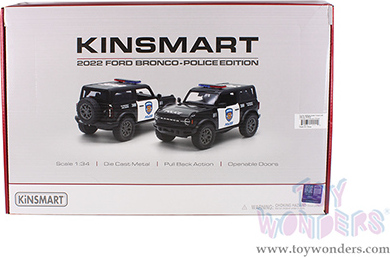 Ford Bronco - Police Edition (2022, 1/34 scale die cast model car, Black/White)