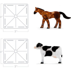 MAGNA-TILES Farm Animals 25-Piece Magnetic Construction Set, The ORIGINAL Magnetic Building Brand